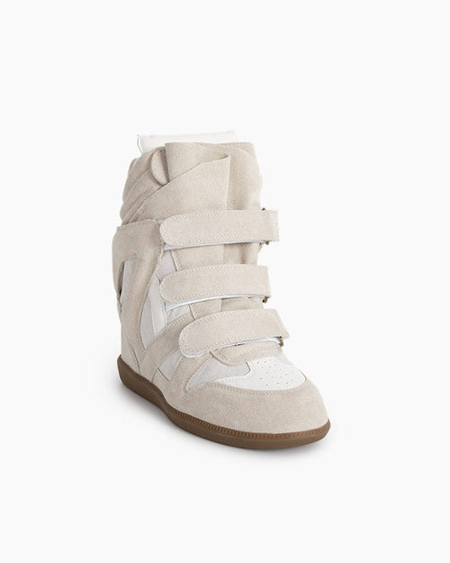 Women's high-top sneakers with hidden height increase