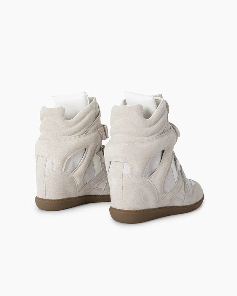 Women's high-top sneakers with hidden height increase