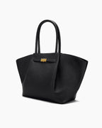 Premium Calfskin Leather Minimalist Tote Bag - Elegant Large Capacity Handbag for Women