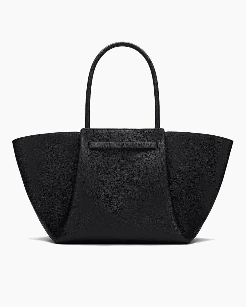 Premium Calfskin Leather Minimalist Tote Bag - Elegant Large Capacity Handbag for Women