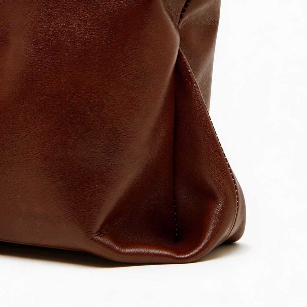 Women's Premium Calfskin Leather Boston Bag - Vintage Retro Top-Handle Handbag