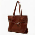Women's Premium Calfskin Leather Boston Bag - Vintage Retro Top-Handle Handbag