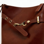 Women's Premium Calfskin Leather Boston Bag - Vintage Retro Top-Handle Handbag