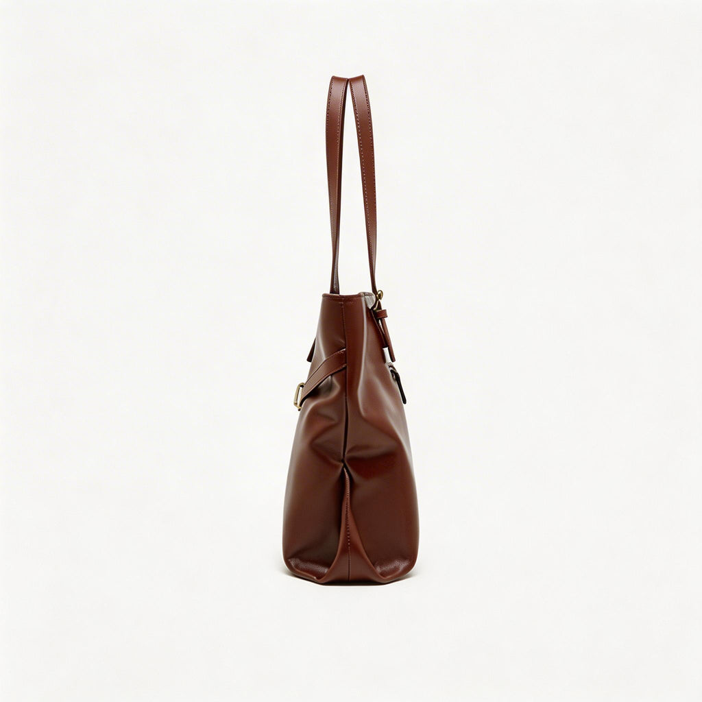 Women's Premium Calfskin Leather Boston Bag - Vintage Retro Top-Handle Handbag