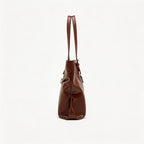 Women's Premium Calfskin Leather Boston Bag - Vintage Retro Top-Handle Handbag