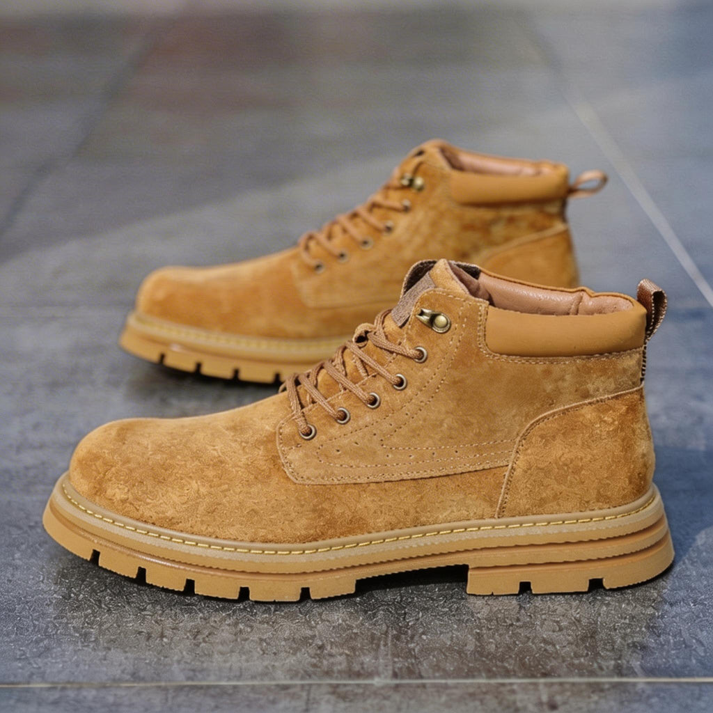 Men's Classic Leather Martin Boots - Casual Outdoor Heritage Style