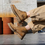 Men's Classic Leather Martin Boots - Casual Outdoor Heritage Style