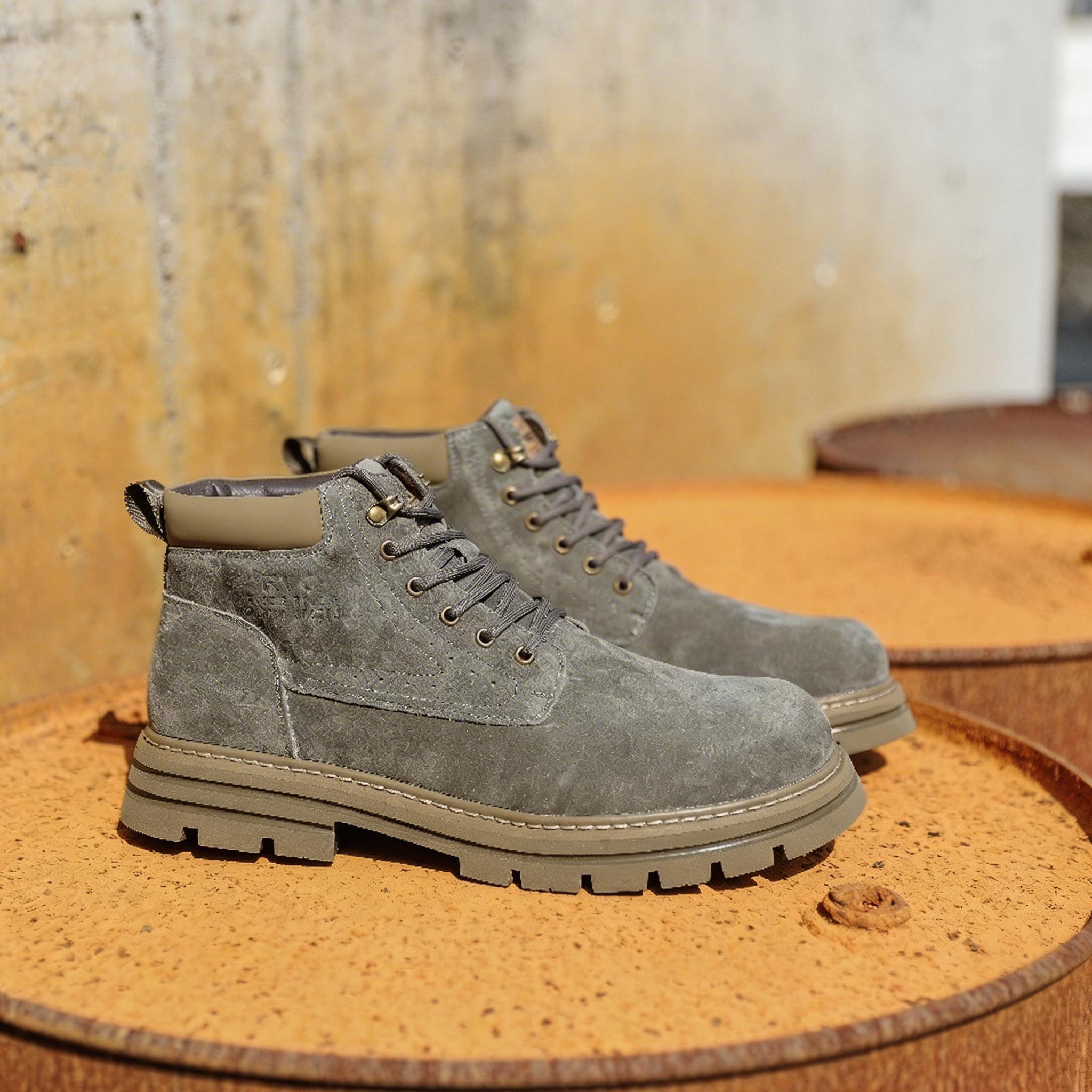 Men's Classic Leather Martin Boots | Plus Size Custom-Made Outdoor Work Boots