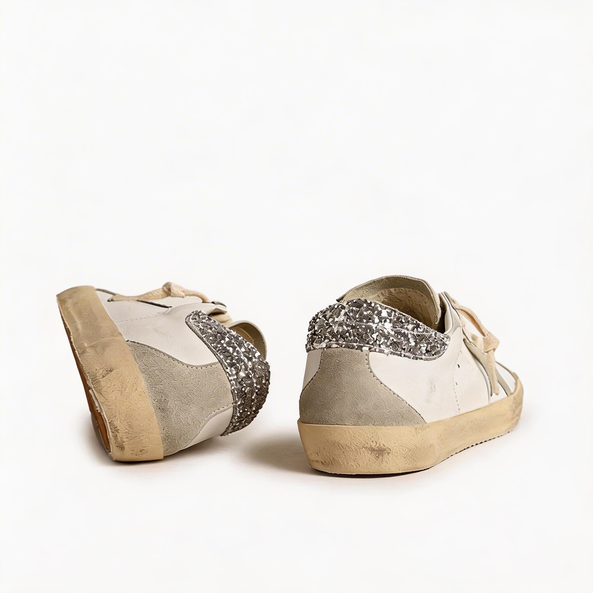 Classic Gray Leather  Star Sneakers - Men's Low-Top Casual Shoes