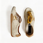 Men's Calfskin Leather Sneakers - Lightweight Retro Low-Top Comfort Shoes