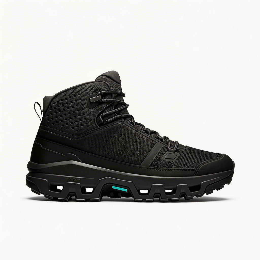 Men's Lightweight Breathable Sneakers - All-Black Anti-Slip Outdoor Fitness Shoes