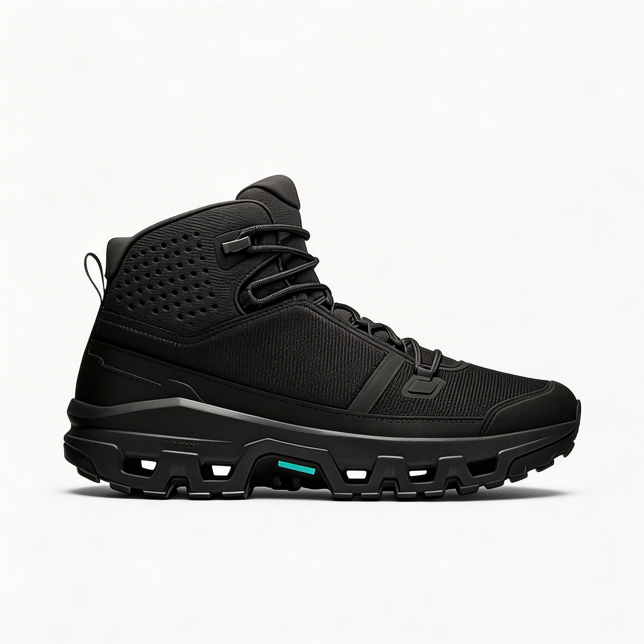 Men's Lightweight Breathable Sneakers - All-Black Anti-Slip Outdoor Fitness Shoes