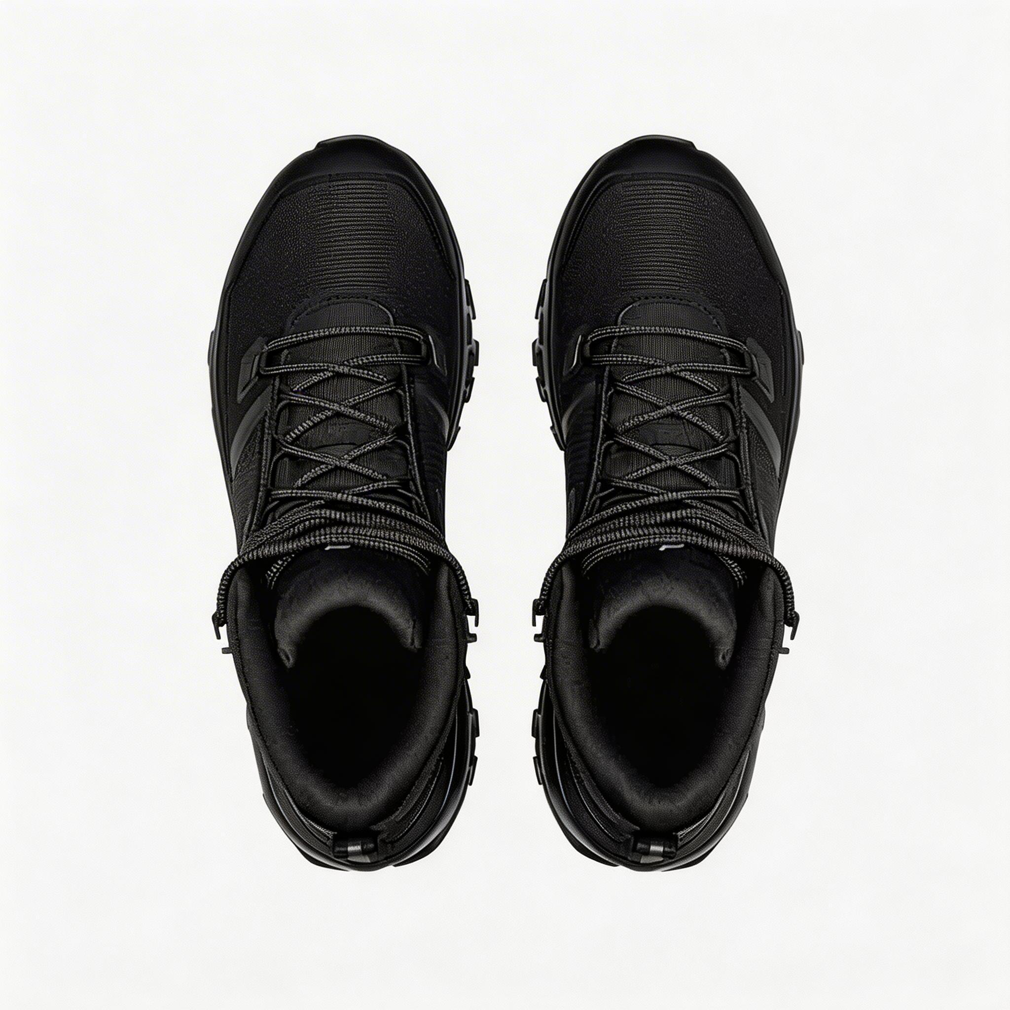 Men's Lightweight Breathable Sneakers - All-Black Anti-Slip Outdoor Fitness Shoes