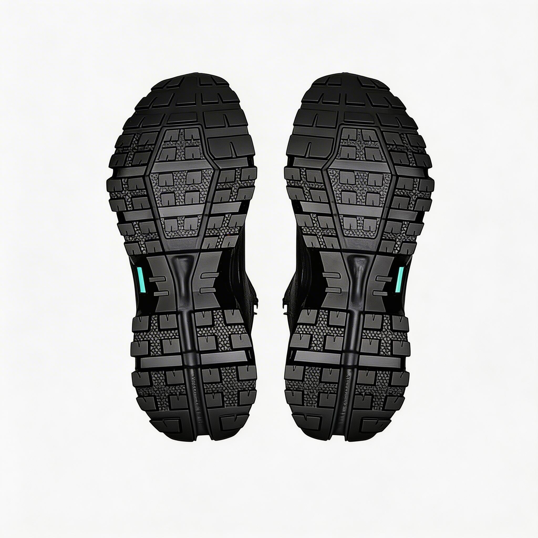 Men's Lightweight Breathable Sneakers - All-Black Anti-Slip Outdoor Fitness Shoes