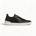 Men's Premium Leather Slip-On Loafers - Classic Flat Casual Walking Shoes