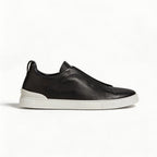 Men's Premium Leather Slip-On Loafers - Classic Flat Casual Walking Shoes