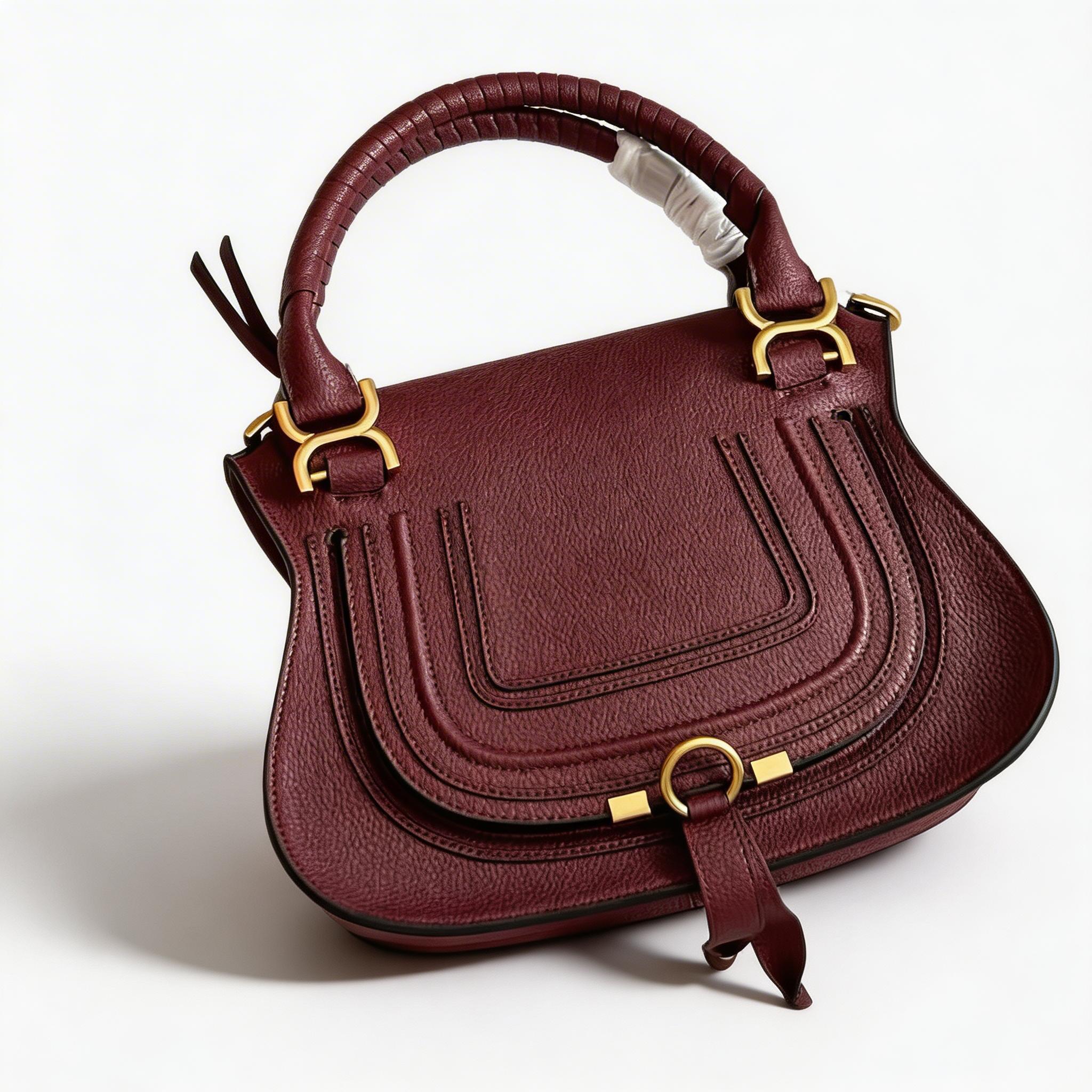 Fridaylifes Saddle Leather Handbag - Women's Luxury Top Handle Bag