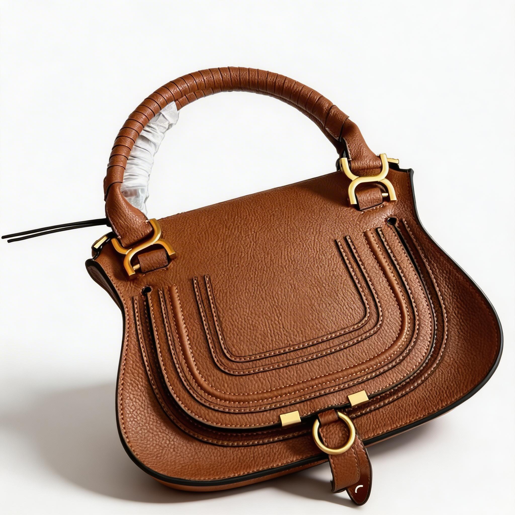 Fridaylifes Saddle Leather Handbag - Women's Luxury Top Handle Bag
