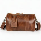 Fridaylifes Vintage Leather Duffle Crossbody Bag - Men's Luxury Shoulder Bag