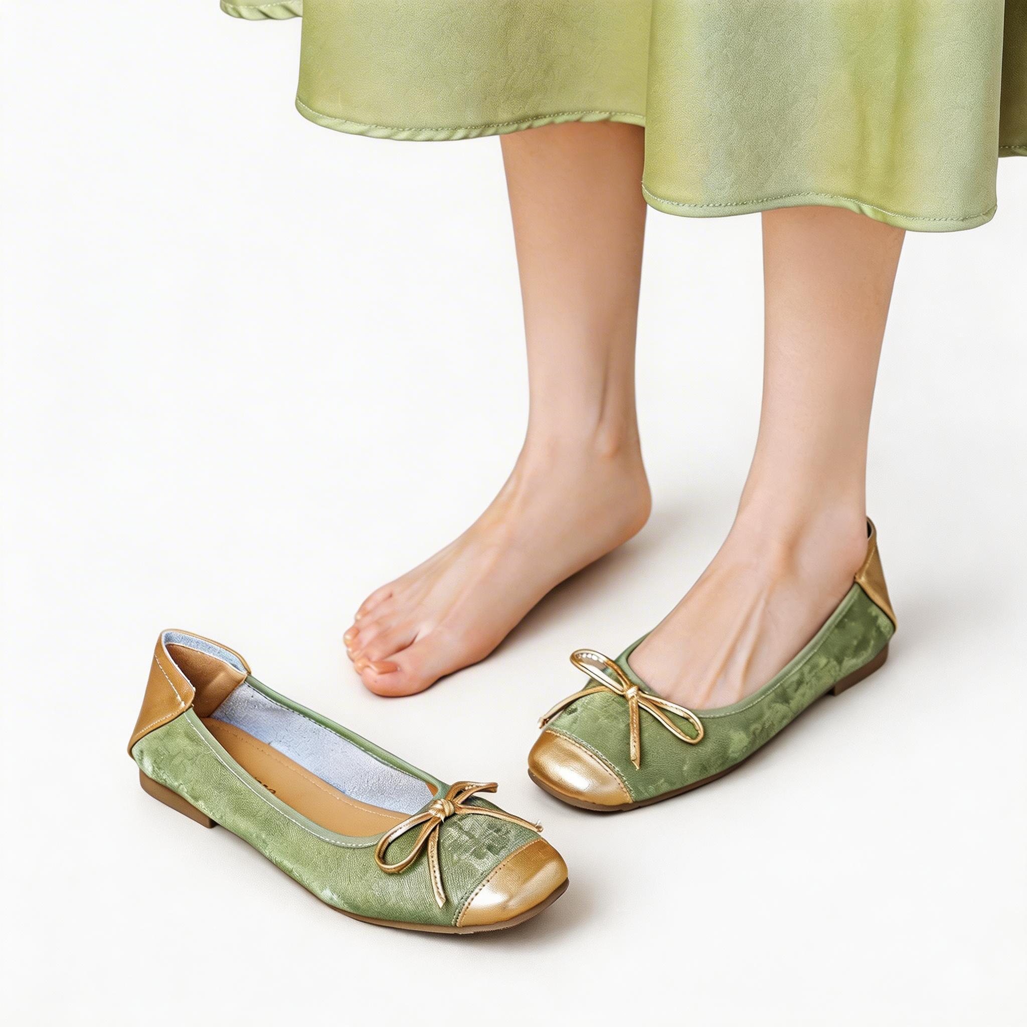 Women's Bow-Knot Square-Toe Flats | Everyday Comfort Ballet Shoes