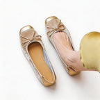 Women's Bow-Knot Square-Toe Flats | Everyday Comfort Ballet Shoes