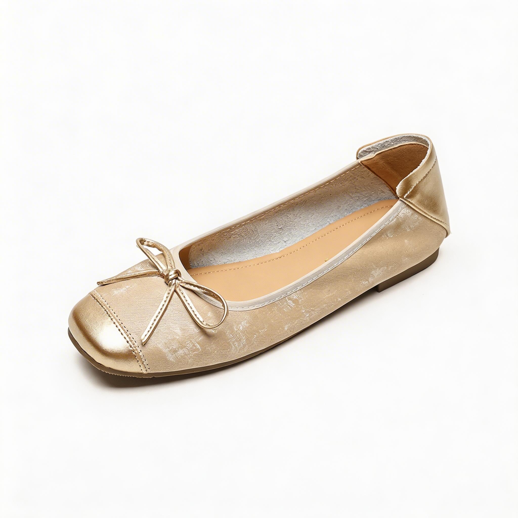 Women's Bow-Knot Square-Toe Flats | Everyday Comfort Ballet Shoes