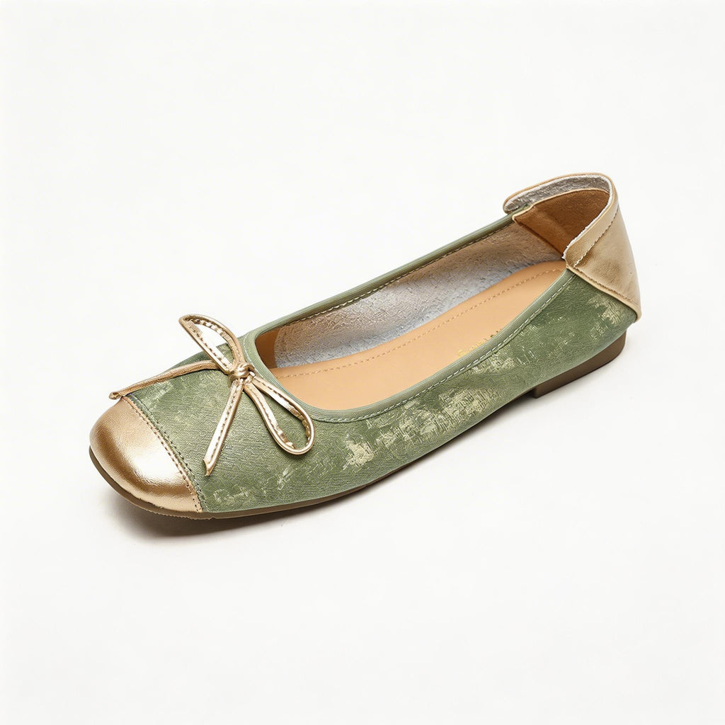 Women's Bow-Knot Square-Toe Flats | Everyday Comfort Ballet Shoes