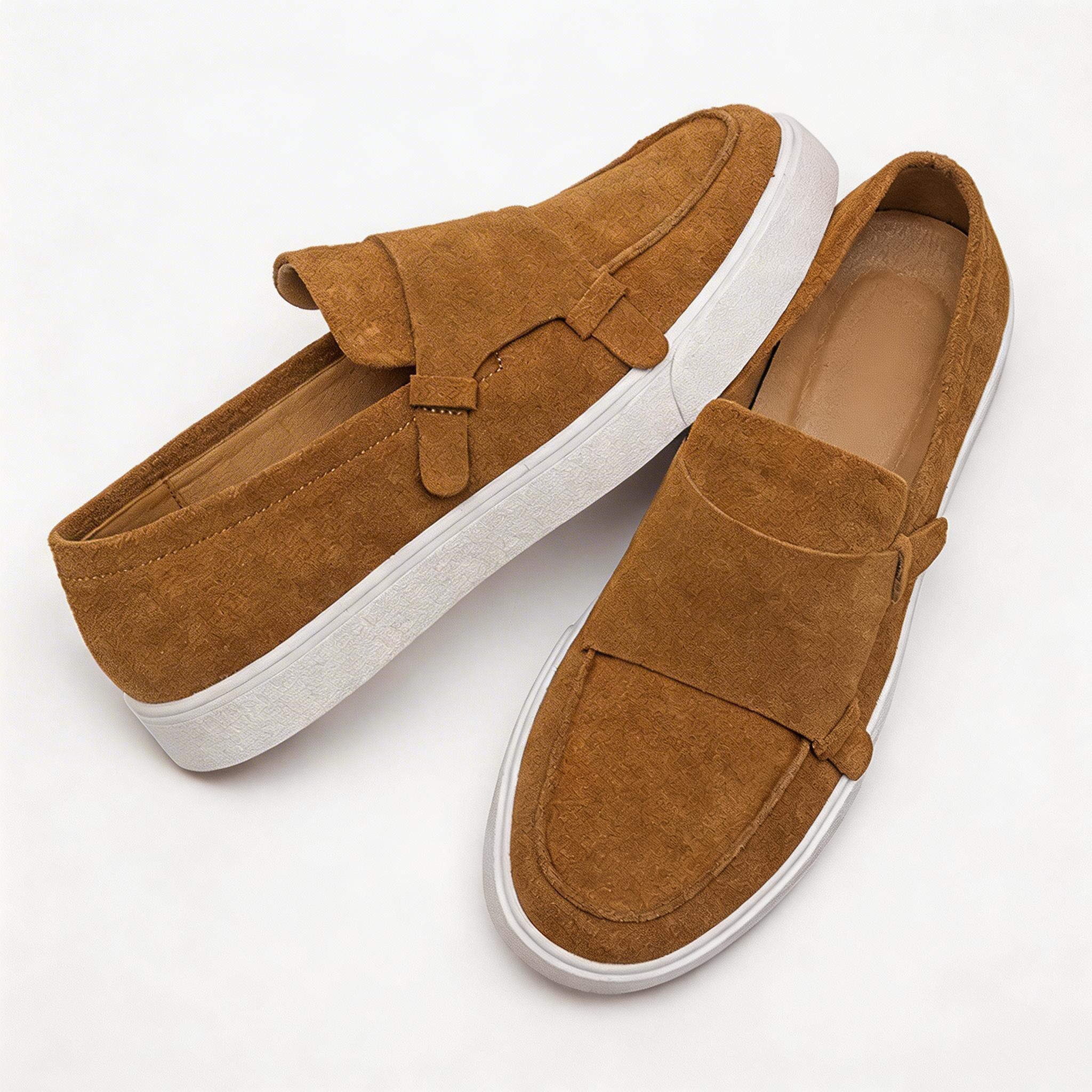 Men's Suede Slip-On Loafers | Casual Comfort Flat Shoes for Everyday Wear