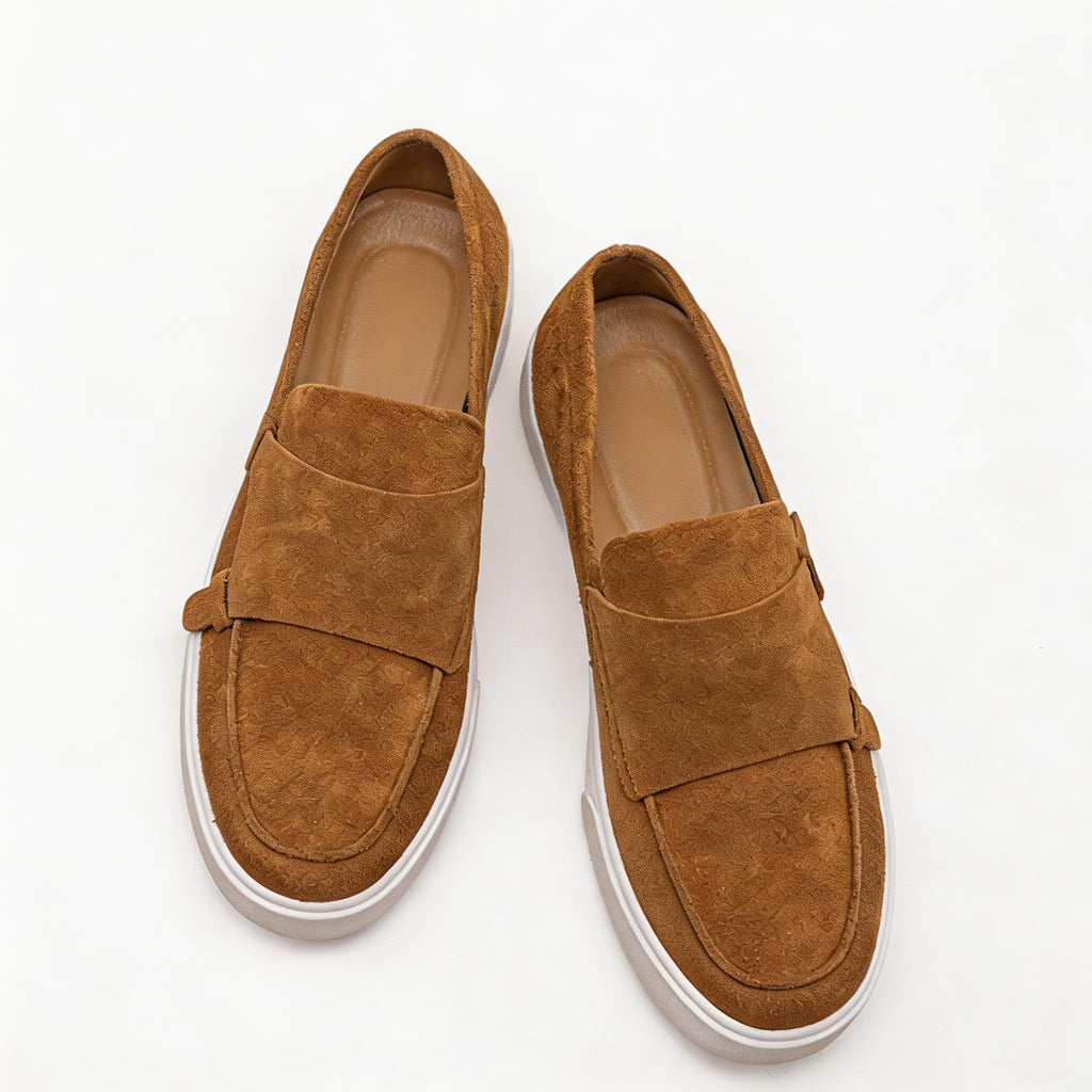 Men's Suede Slip-On Loafers | Casual Comfort Flat Shoes for Everyday Wear