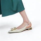 Elegant Pearl Slingback  Slingback Sandals