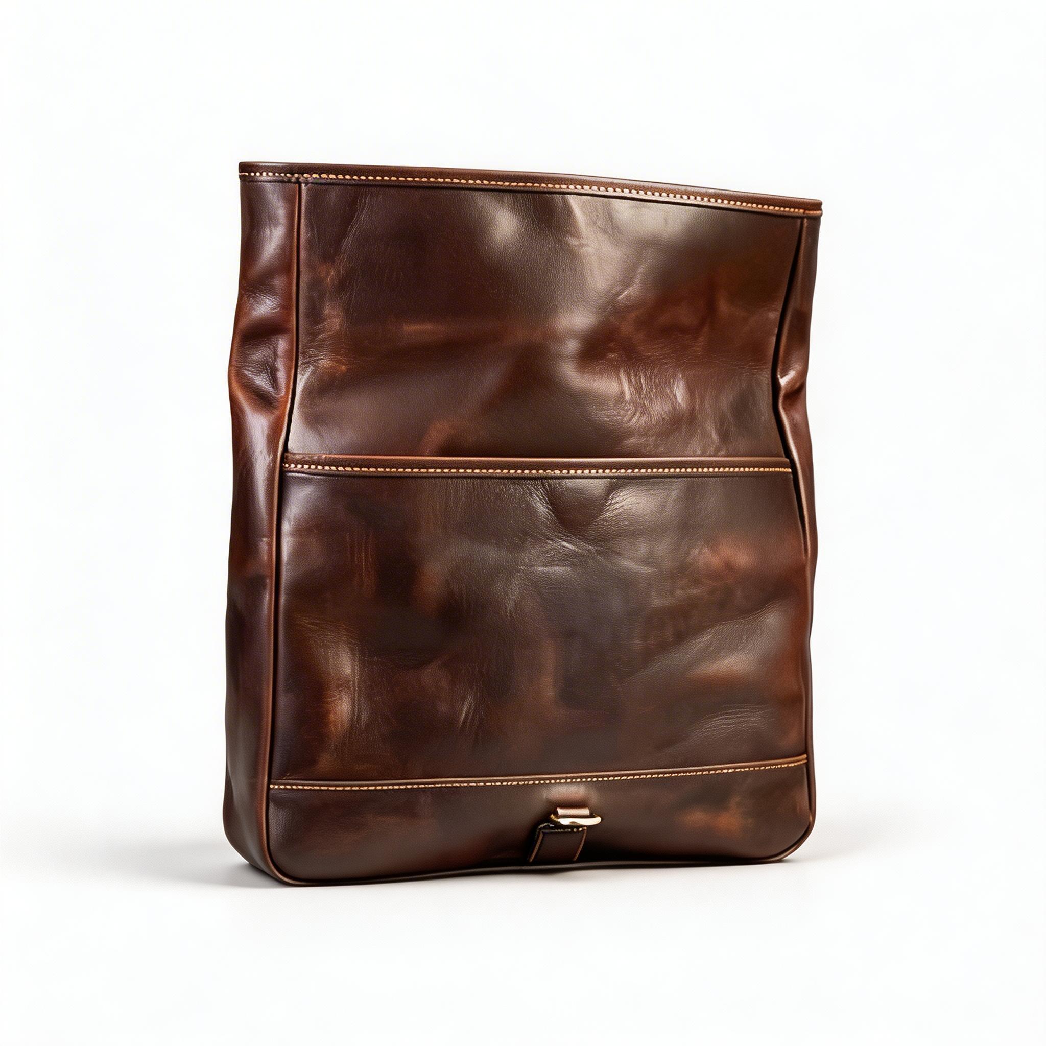 Vintage Crazy Horse Leather Crossbody Bag for Men – Genuine Leather Messenger Bag