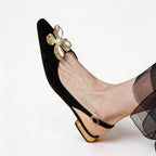 Elegant Pearl Slingback  Slingback Sandals