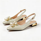 Elegant Pearl Slingback  Slingback Sandals