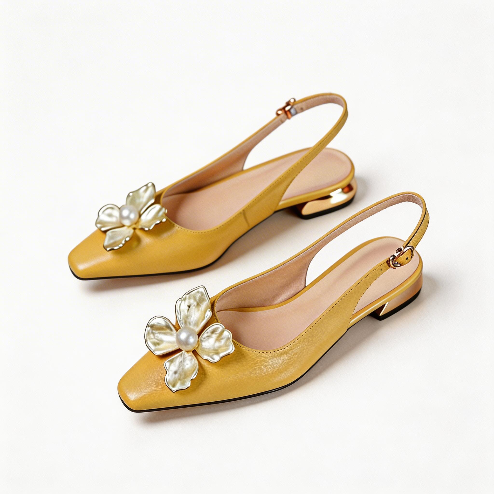 Elegant Pearl Slingback  Slingback Sandals