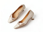 Minimalist 3cm Kitten Heel Pumps for Women – Genuine Leather Dress Shoes