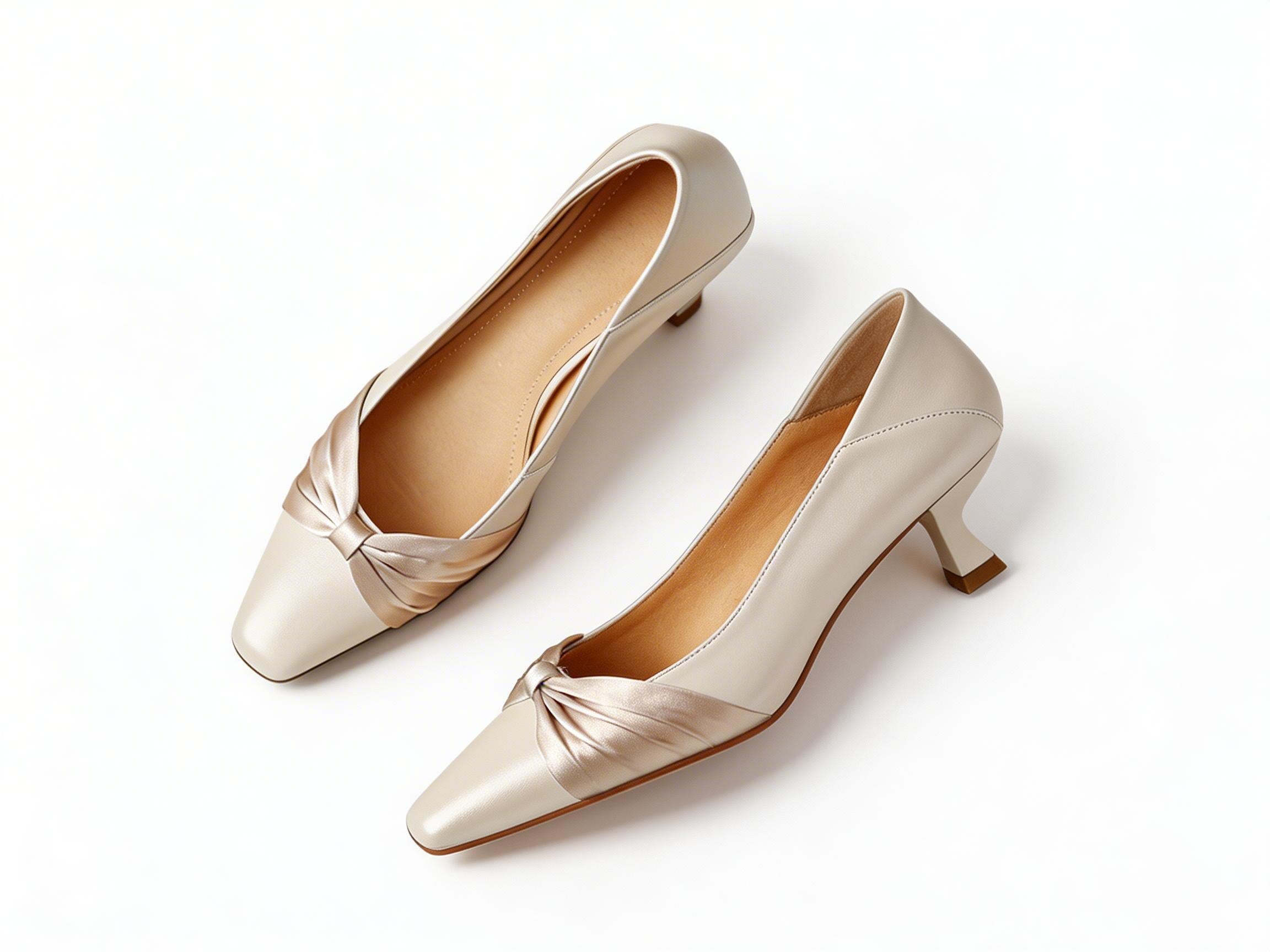 Minimalist 3cm Kitten Heel Pumps for Women – Genuine Leather Dress Shoes