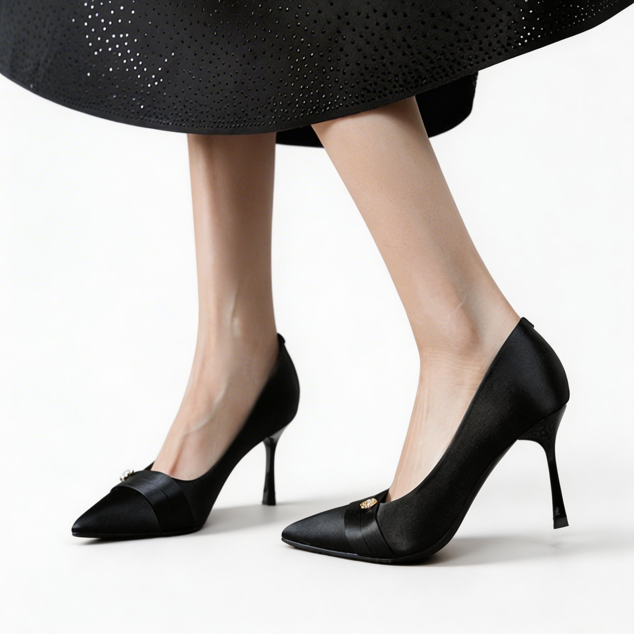 Elegant Satin Pointed Toe High Heels for Women –Party Pumps